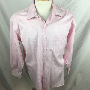 Tommy Bahama 16.5 32-33 Pink Stripe Long Sleeve